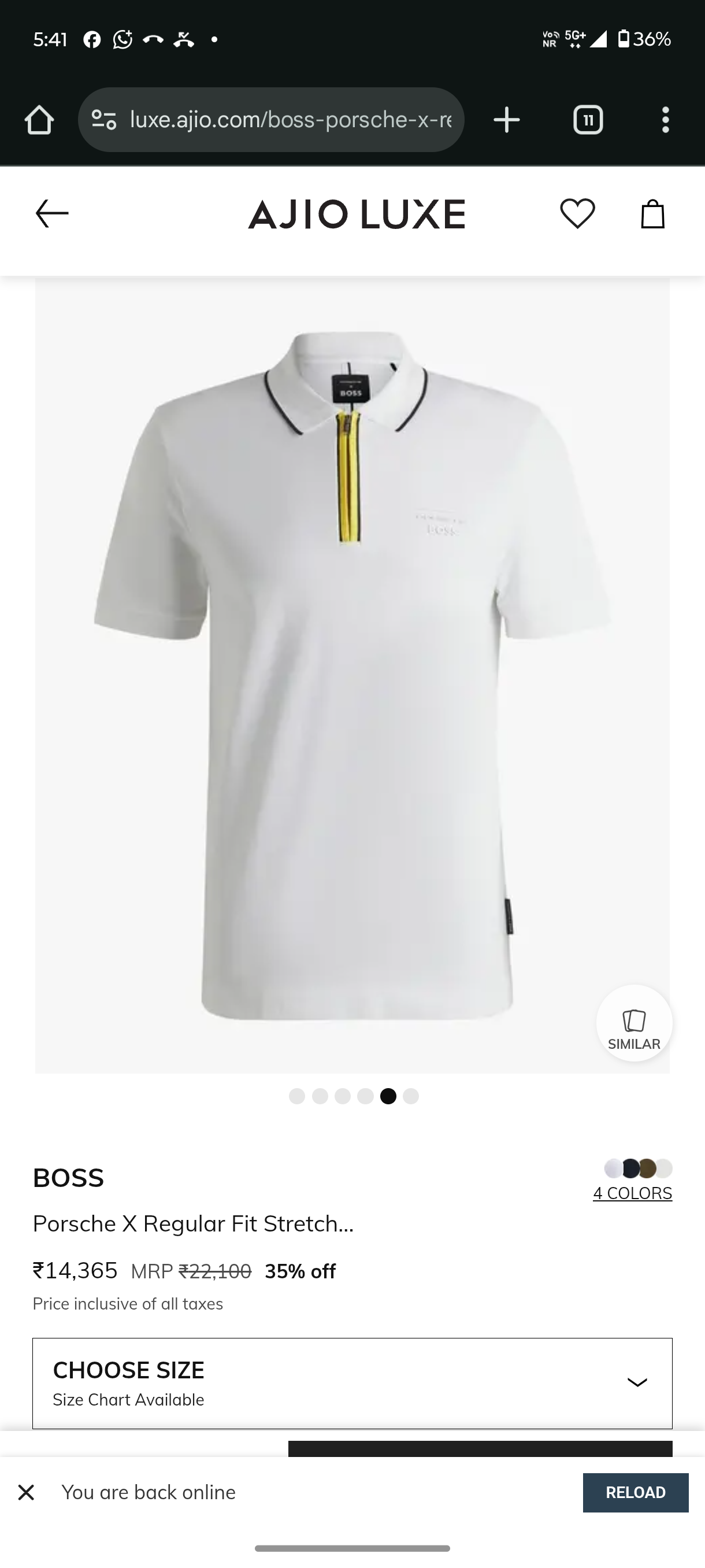 Boss x Porsche Half Zipper Tshirt