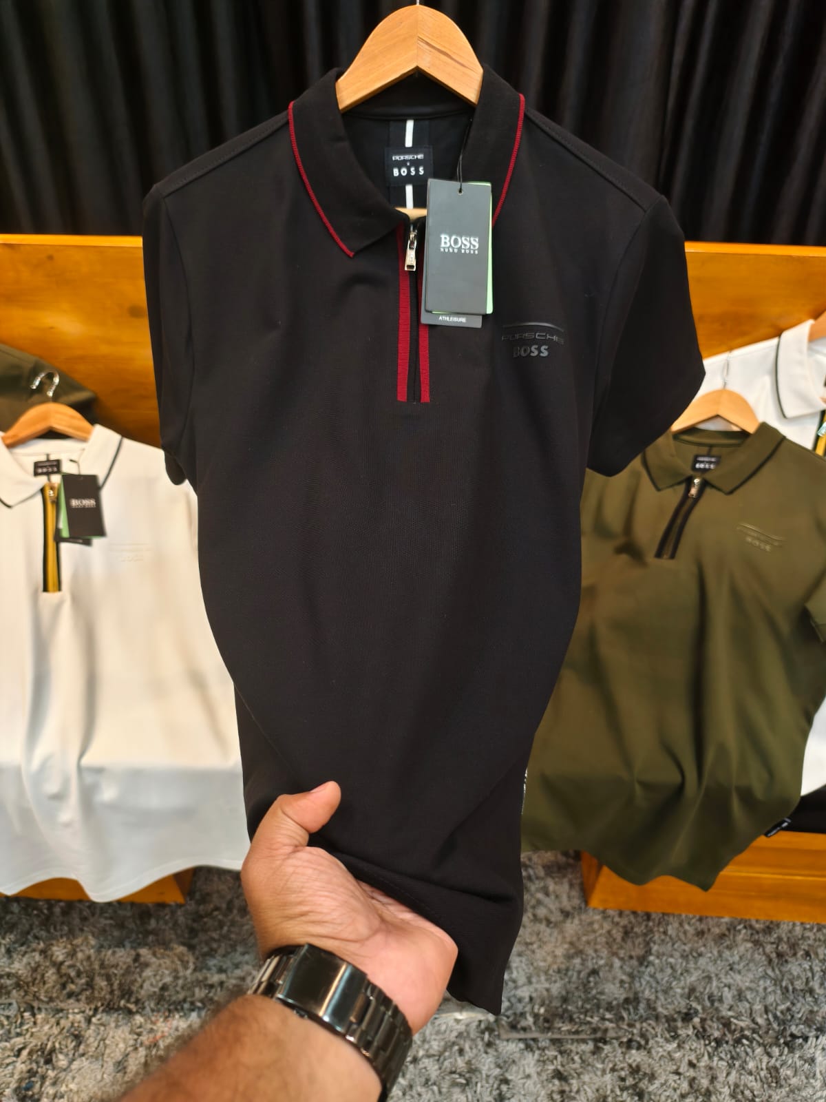 Boss x Porsche Half Zipper Tshirt