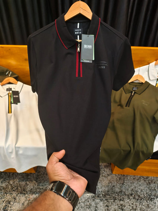 Boss x Porsche Half Zipper Tshirt