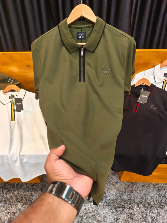 Boss x Porsche Half Zipper Tshirt