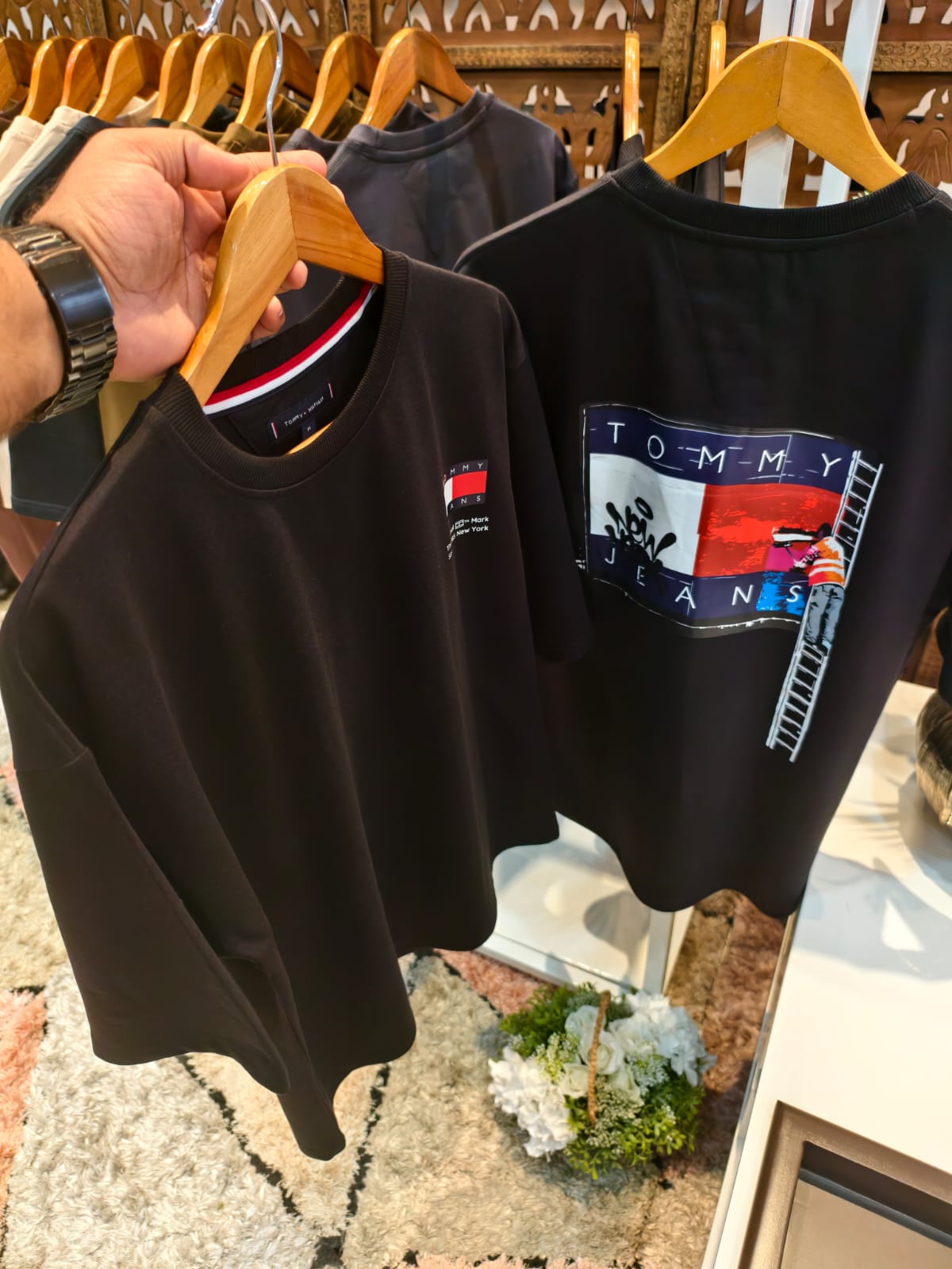 Tommy Round Neck (Black Backprint)